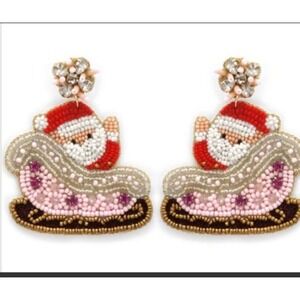 New

Santa Sleigh Seed Bead Earrings